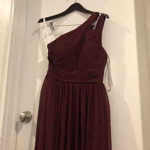 Cabernet One Shoulder Bridesmaid Dress